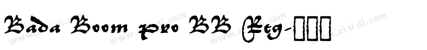 Bada Boom Pro BB Reg字体转换